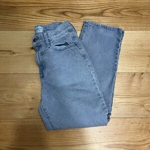 High Rise Grey/Light Blue Wash Vintage Straight Jeans